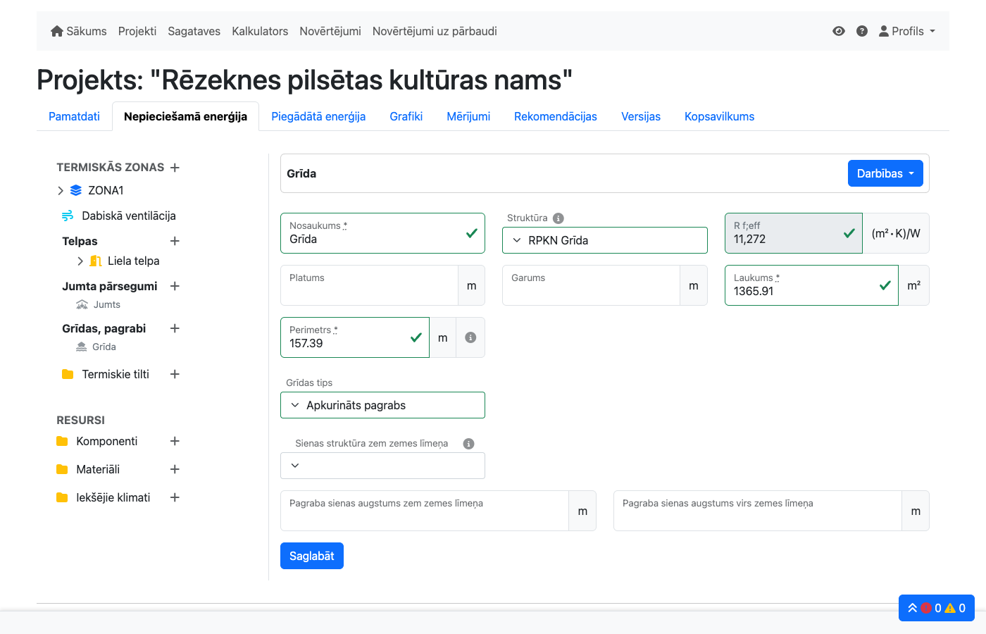 Apkurinats pagrabs