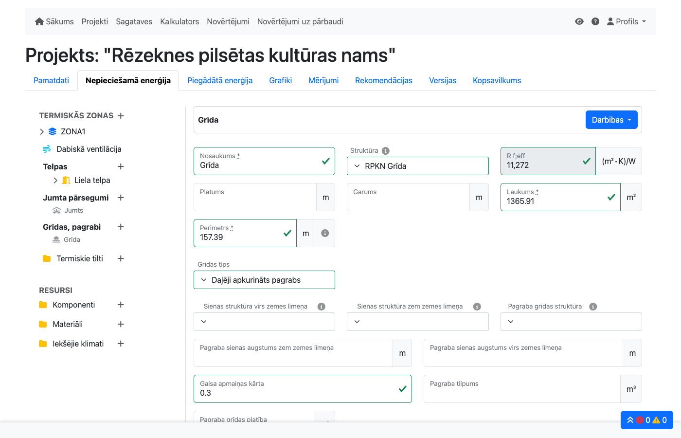 Daleji apkurinats pagrabs